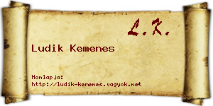 Ludik Kemenes névjegykártya